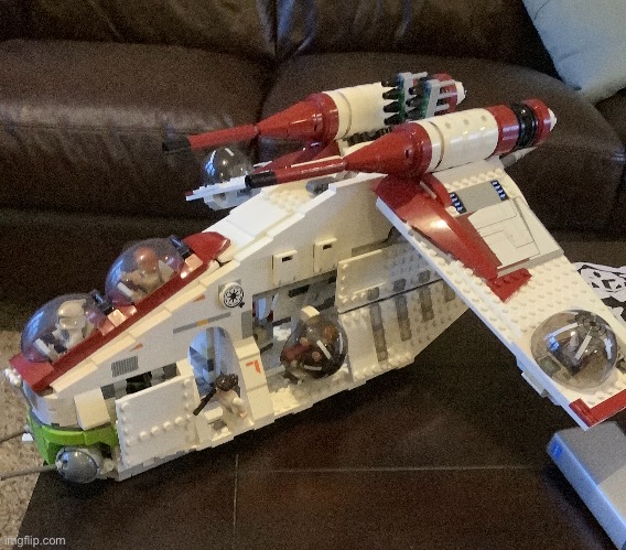 Birthday present from this year that I never built until now XD (it’s off brand which made it wayyy cheaper) | image tagged in clone wars,attack of the clones,lego,star wars | made w/ Imgflip meme maker