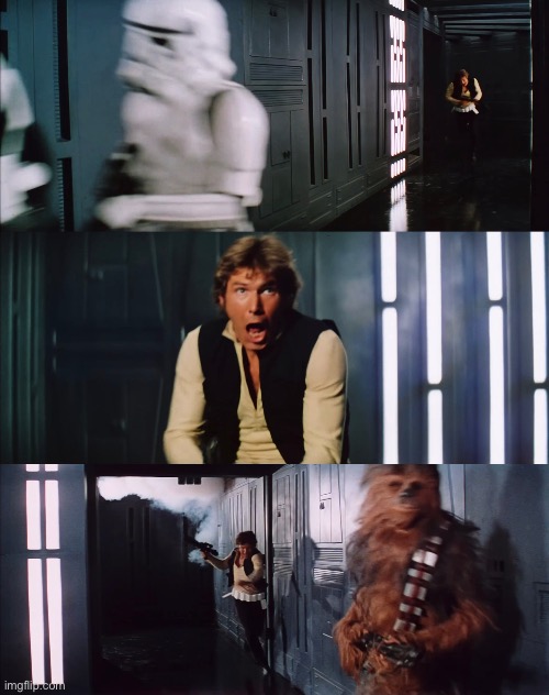 I’m solo run again to danger realizing he is outmatched & runnin Blank Meme Template