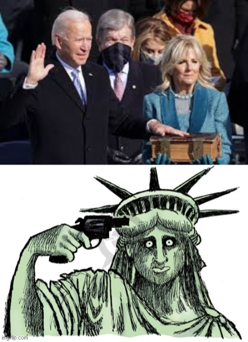 liberty or death | image tagged in joe biden | made w/ Imgflip meme maker