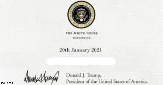 presidential letter to next president | image tagged in presidential letter to next president | made w/ Imgflip meme maker