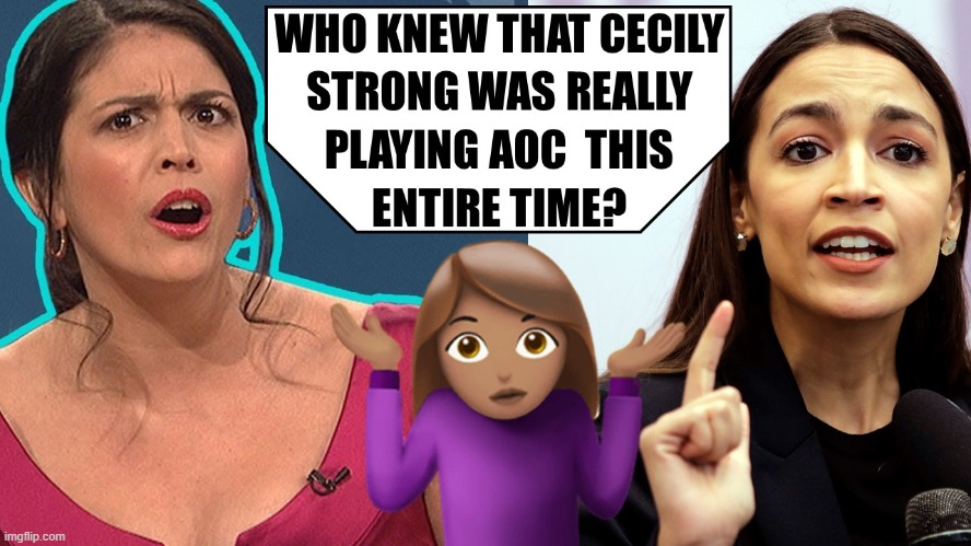 Strong AOC | image tagged in aoc,crazy aoc,aoc stumped | made w/ Imgflip meme maker