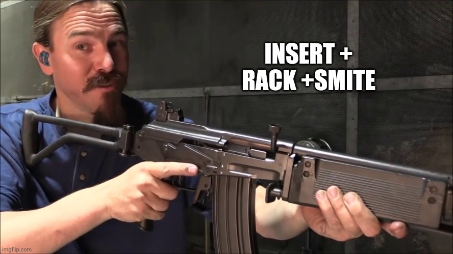 Gun Jesus |  INSERT + RACK +SMITE | image tagged in insert rack smite gun jesus | made w/ Imgflip meme maker