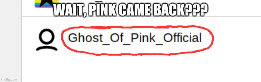 omg...... | WAIT, PINK CAME BACK??? | image tagged in idk,sus,cyan_official | made w/ Imgflip meme maker