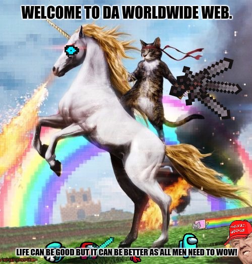 Welcome To The Internets | WELCOME TO DA WORLDWIDE WEB. LIFE CAN BE GOOD BUT IT CAN BE BETTER AS ALL MEN NEED TO WOW! | image tagged in memes,welcome to the internets,lol | made w/ Imgflip meme maker
