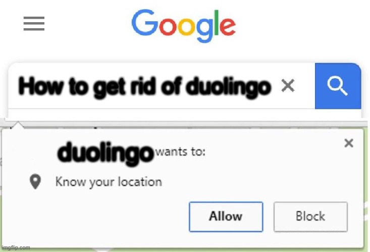 Wants to know your location | How to get rid of duolingo; duolingo | image tagged in wants to know your location | made w/ Imgflip meme maker