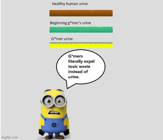 "Proof" that a karen shows that videogames cause violence (I don't think normal human pee is brown) | image tagged in minions,karens | made w/ Imgflip meme maker