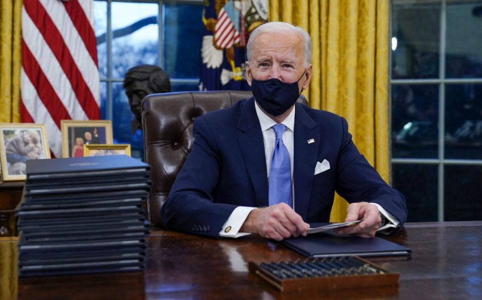 Joe Biden Signing Blank Meme Template