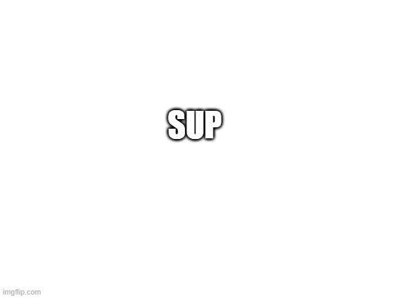Blank White Template | SUP | image tagged in blank white template | made w/ Imgflip meme maker