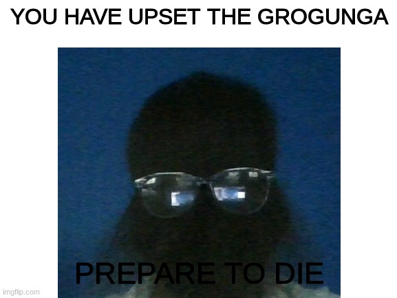 grongunga is mad | YOU HAVE UPSET THE GROGUNGA; PREPARE TO DIE | image tagged in memes | made w/ Imgflip meme maker