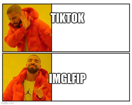 No - Yes | TIKTOK; IMGLFIP | image tagged in no - yes | made w/ Imgflip meme maker
