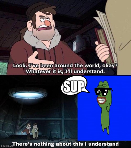 Gravity Falls Understanding | SUP | image tagged in gravity falls understanding | made w/ Imgflip meme maker
