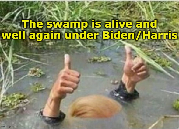 The swamp is alive and well again under Biden/Harris | The swamp is alive and well again under Biden/Harris | image tagged in trump swamp creature,washington dc swamp,washington corruption,democrat socialists,liberal corruption,rino corruption | made w/ Imgflip meme maker