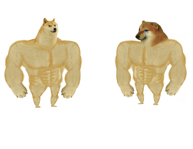 High Quality two strong dogs Blank Meme Template