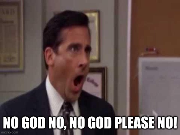 No, God! No God Please No! | NO GOD NO, NO GOD PLEASE NO! | image tagged in no god no god please no | made w/ Imgflip meme maker