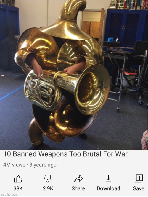 tuba heavy gunner looks legit | image tagged in memes,funny,top 10,tuba,lol,weapons | made w/ Imgflip meme maker