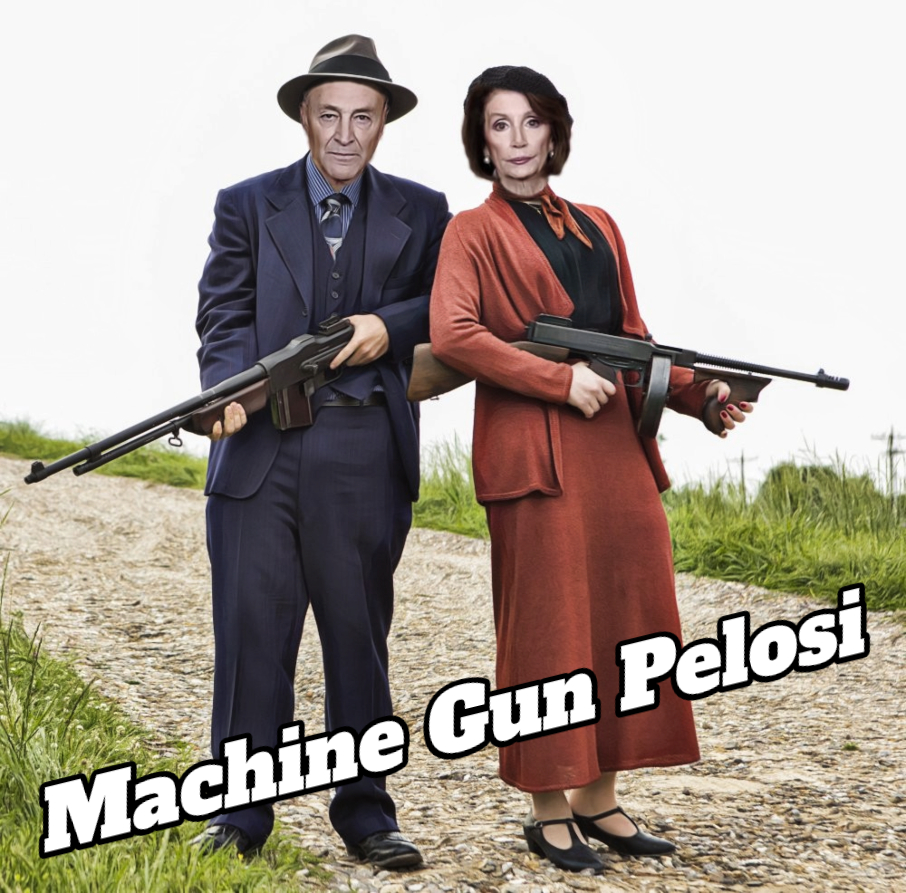 Machine Gun Pelosi Blank Meme Template