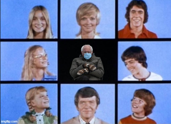 The Brady Bunch zoom room | image tagged in the brady bunch zoom room | made w/ Imgflip meme maker