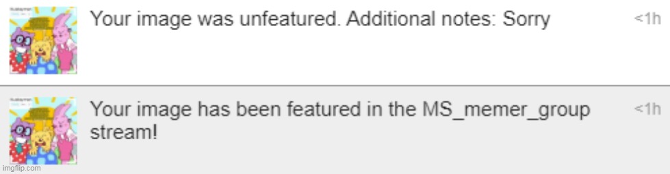 I hate MSMG, they proved my point of unfeaturing my image shows their bad | image tagged in msmg | made w/ Imgflip meme maker