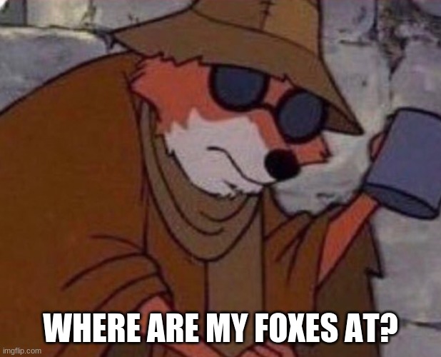 Where are they? | WHERE ARE MY FOXES AT? | image tagged in spare some | made w/ Imgflip meme maker