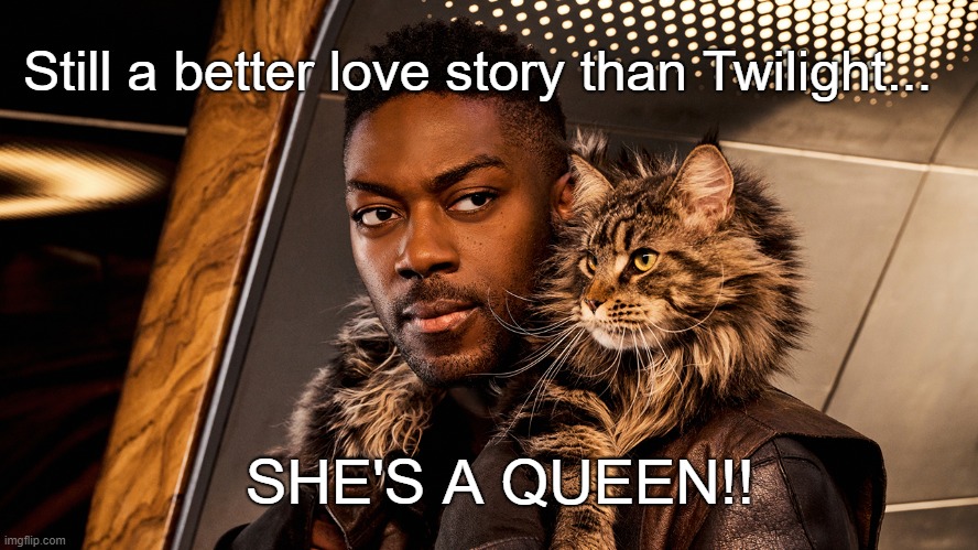 Booker & Grudge | Still a better love story than Twilight... SHE'S A QUEEN!! | image tagged in booker grudge | made w/ Imgflip meme maker