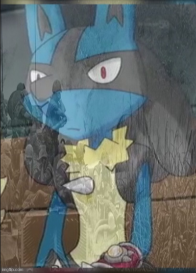 High Quality lucario PTSD Blank Meme Template