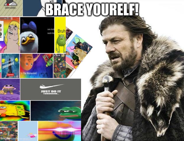 Brace Yourselves X is Coming Meme | BRACE YOURELF! | image tagged in memes,brace yourselves x is coming | made w/ Imgflip meme maker