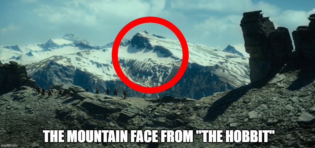 ??? | THE MOUNTAIN FACE FROM "THE HOBBIT" | image tagged in the hobbit | made w/ Imgflip meme maker