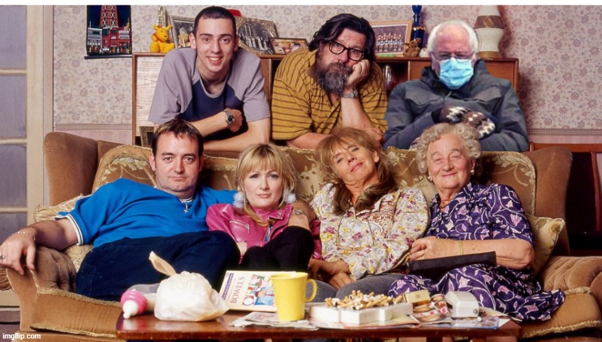 Bernie Sanders meets the Royle Family | image tagged in bernie i am once again asking for your support,bernie,bernie sanders,bernie sanders meme | made w/ Imgflip meme maker