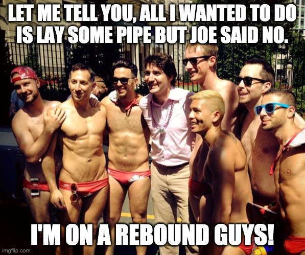 LET ME TELL YOU, ALL I WANTED TO DO
IS LAY SOME PIPE BUT JOE SAID NO. I'M ON A REBOUND GUYS! | made w/ Imgflip meme maker