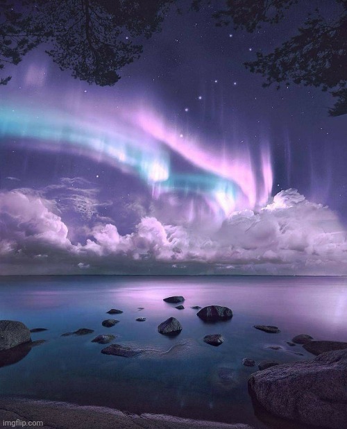 Aurora light show- Finland | image tagged in finland,aurora borealis,awesome pic | made w/ Imgflip meme maker