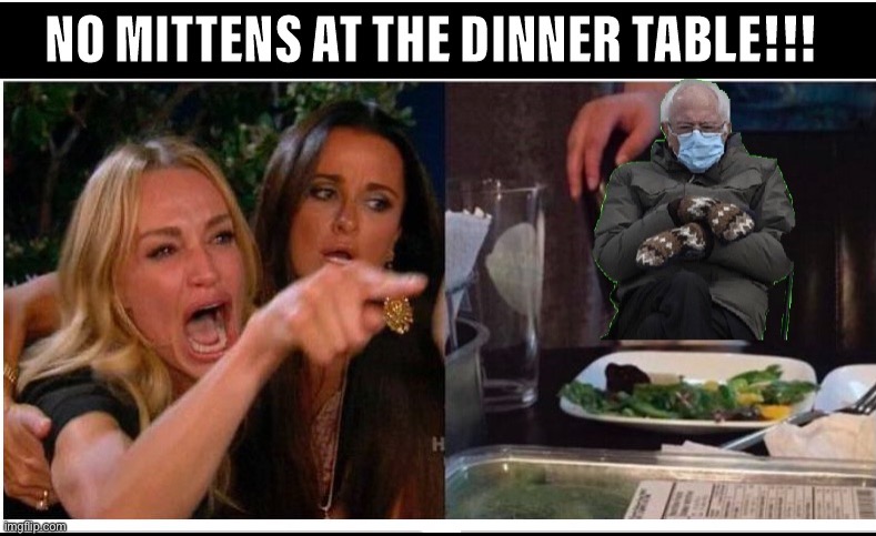 Bernie getting yelled at | image tagged in bernie sanders | made w/ Imgflip meme maker