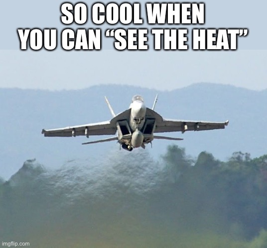 SO COOL WHEN YOU CAN “SEE THE HEAT” | made w/ Imgflip meme maker