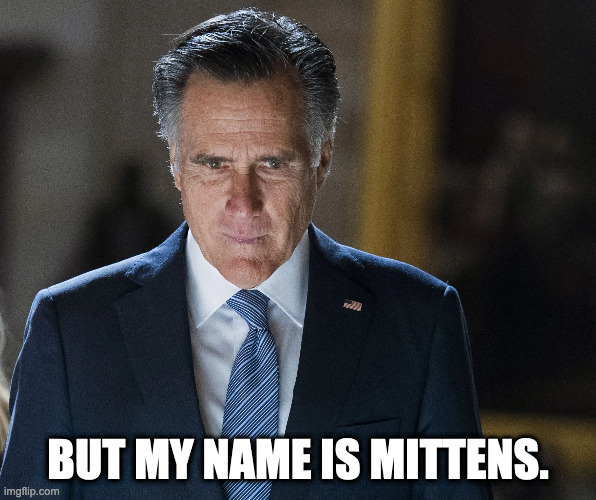 Mittens | BUT MY NAME IS MITTENS. | image tagged in politics,humor | made w/ Imgflip meme maker