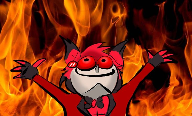 Alastor being burned Blank Meme Template