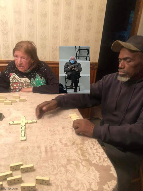 Bernie lost the last domino game | image tagged in facebook | made w/ Imgflip meme maker