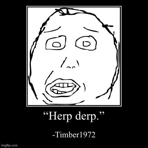 Timber1972 herp derp | image tagged in timber1972 herp derp | made w/ Imgflip meme maker