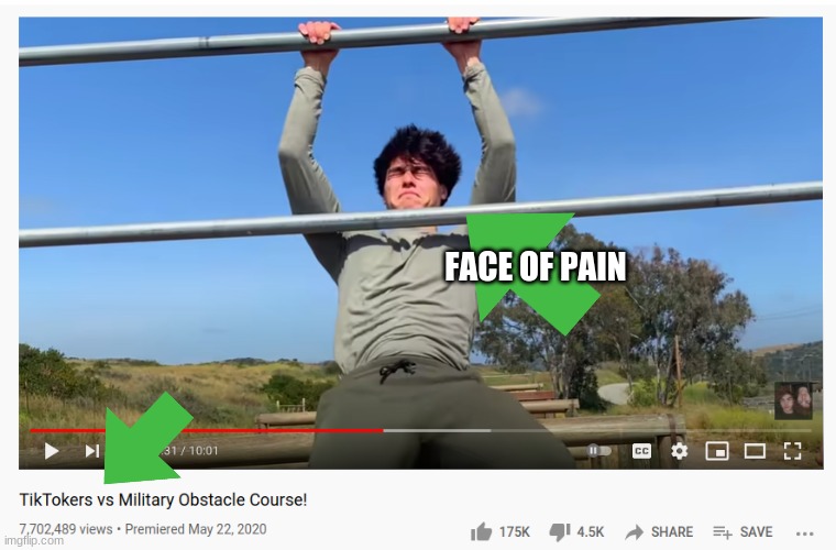 yup | FACE OF PAIN | image tagged in tiktoker in pain | made w/ Imgflip meme maker
