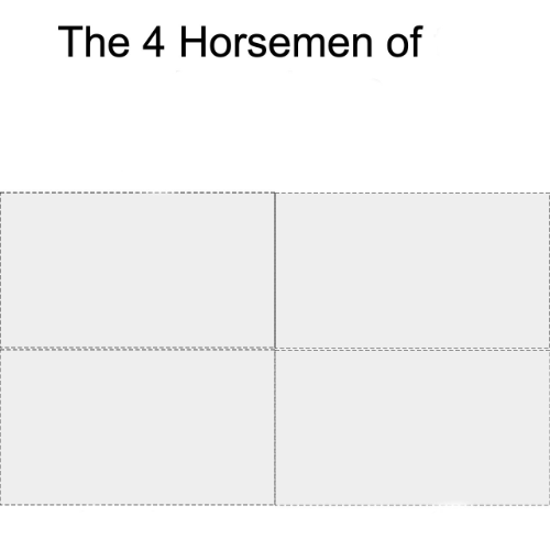 the four horsemen of x Blank Meme Template