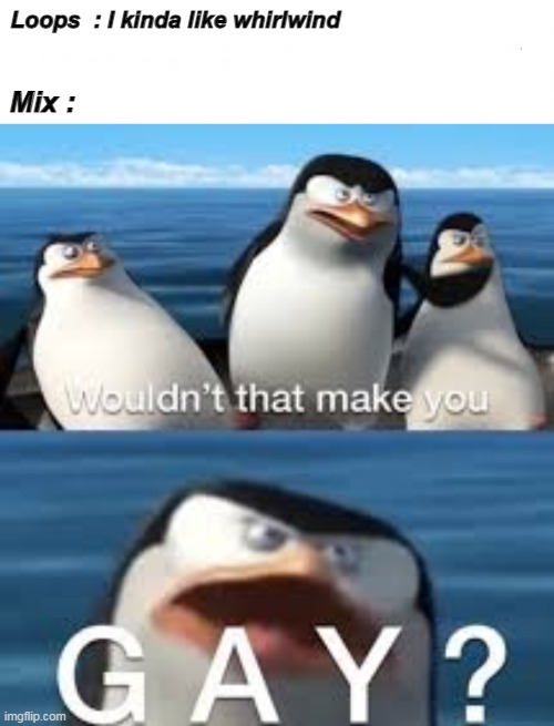 Loops  : I kinda like whirlwind; Mix : | made w/ Imgflip meme maker