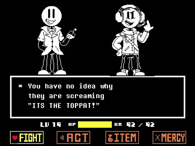 Someone Said the previous one was creepy so I made this instead | image tagged in empty undertale battle,henry stickmin,memes,charles calvin,toppat,undertale | made w/ Imgflip meme maker