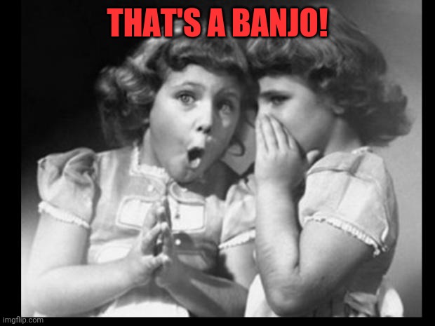 Friends sharing | THAT'S A BANJO! | image tagged in friends sharing | made w/ Imgflip meme maker