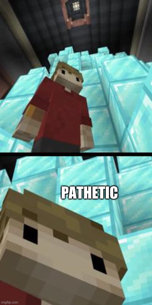 Grian pathetic | PATHETIC | image tagged in grian pathetic | made w/ Imgflip meme maker