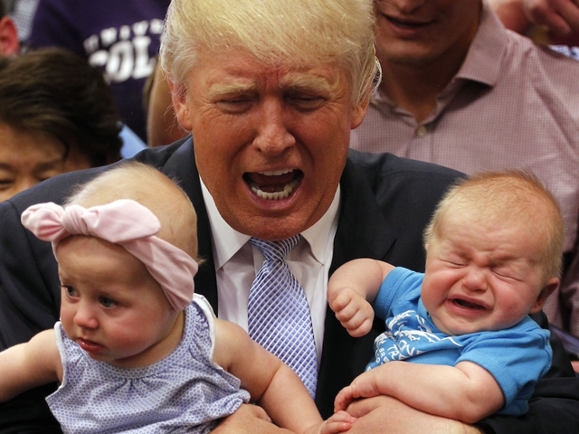 High Quality Donald Trump Babies Crying Blank Meme Template