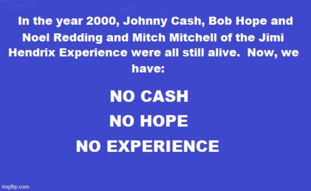 No Cash Hope or Experience | image tagged in no cash,no hope,no experience | made w/ Imgflip meme maker