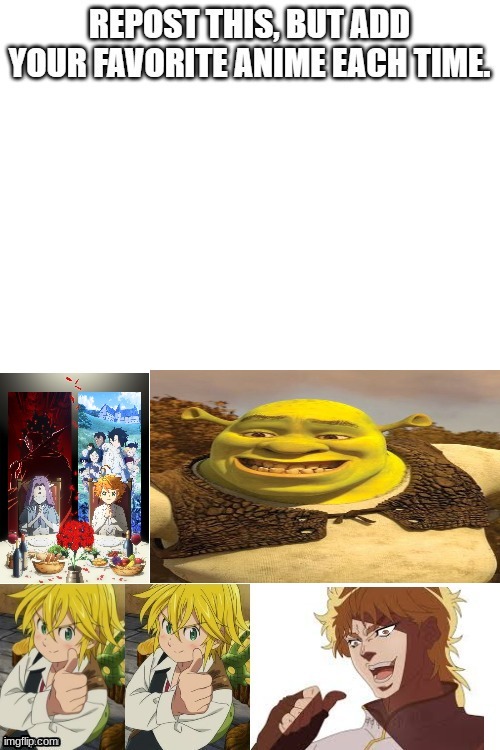 i added shrek | image tagged in anime shrek,i am funny | made w/ Imgflip meme maker