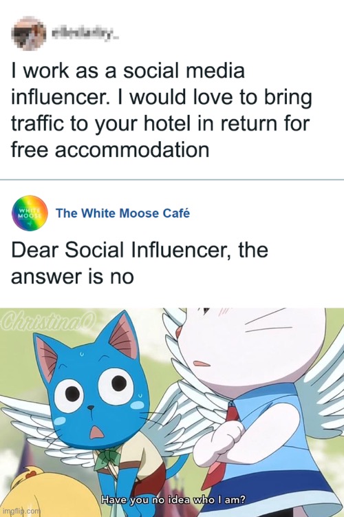 Influencers - Fairy Tail Meme | image tagged in fairy tail,fairy tail meme,fairy tail guild,carla fairy tail,influencers,social media | made w/ Imgflip meme maker