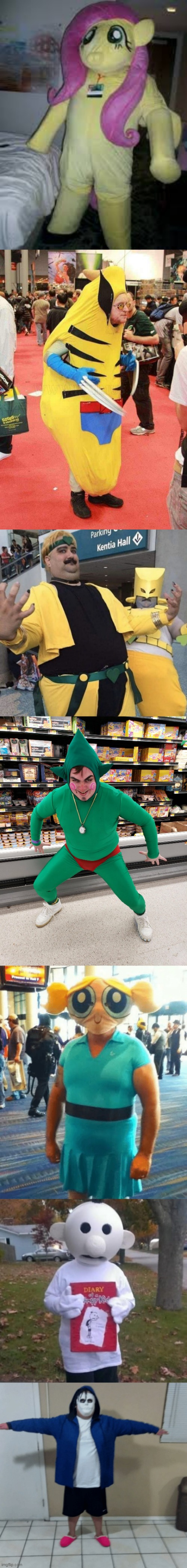 And now for you, a compilation of cursed cosplays. Enjoy | made w/ Imgflip meme maker