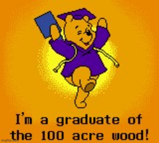 Winnie the Pooh Graduation! | image tagged in winnie the pooh graduation | made w/ Imgflip meme maker