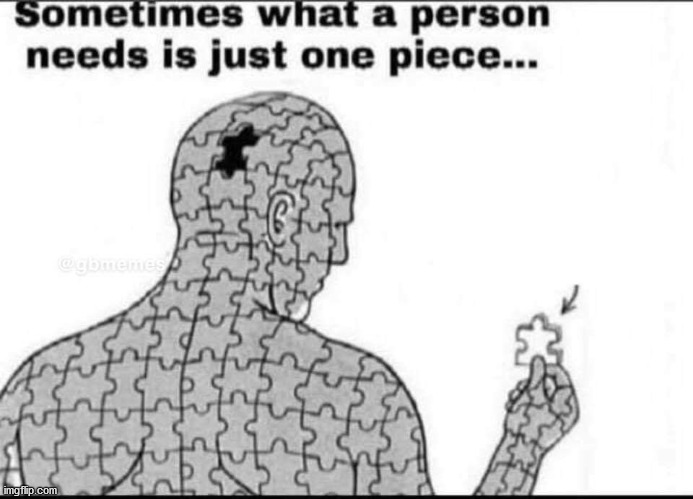 One missing piece | image tagged in one missing piece | made w/ Imgflip meme maker