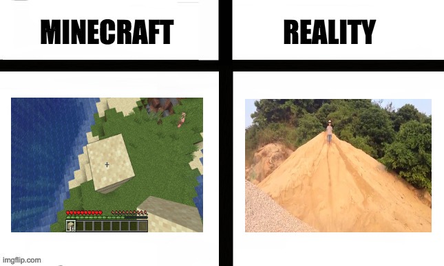 Its more better in this picture than it really is... | image tagged in minecraft,lol,reality | made w/ Imgflip meme maker